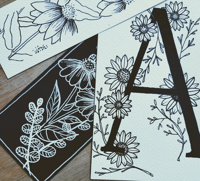 Floral Line Art