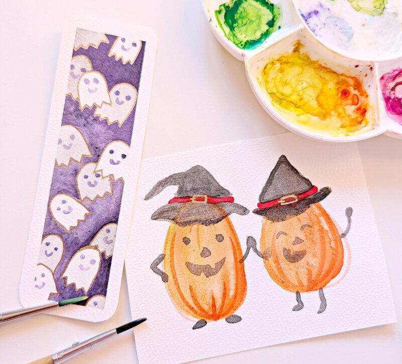 Herbstliche Aquarellmalerei