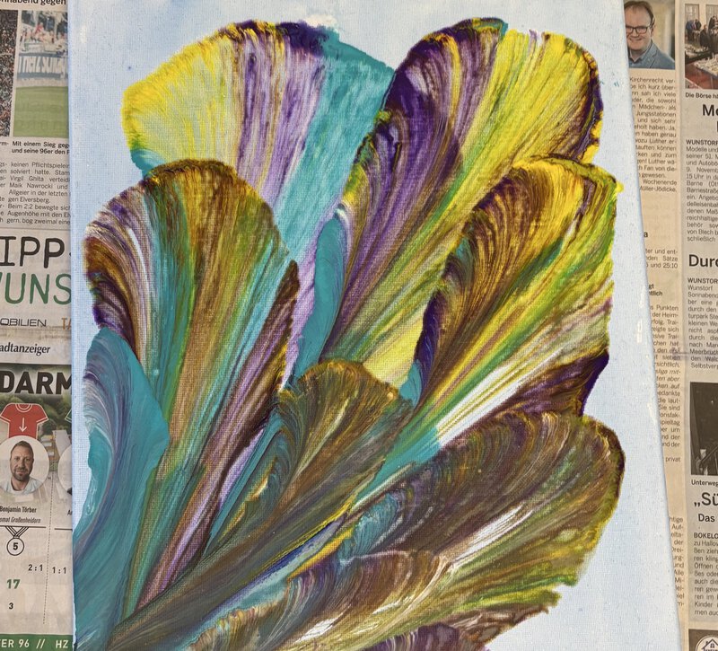 Fadenmalerei mit Acryl