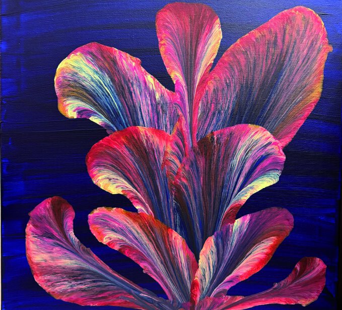 Fadenmalerei mit Acryl