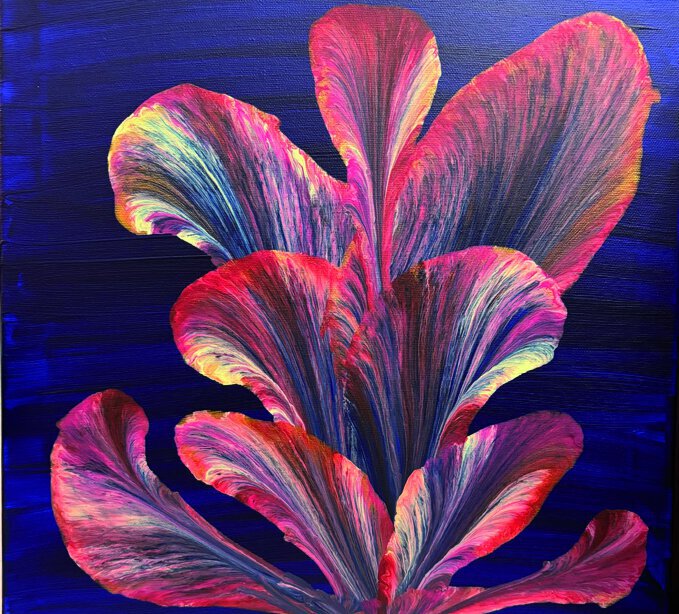 Fadenmalerei mit Acryl