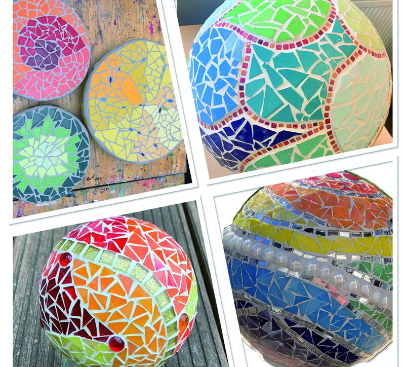 Mosaik Workshop - Kugeln/Gartenstecker