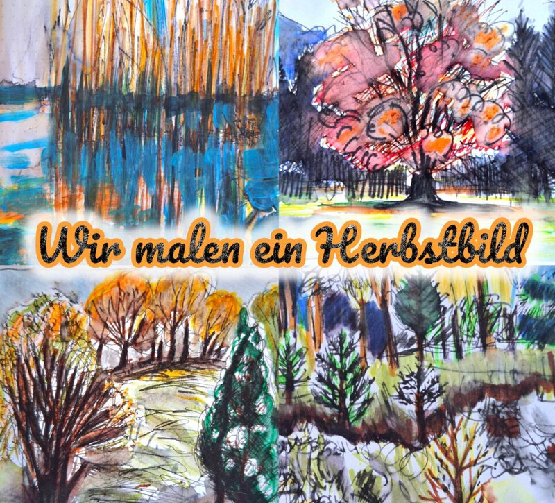 Herbstbilder mit Acryl