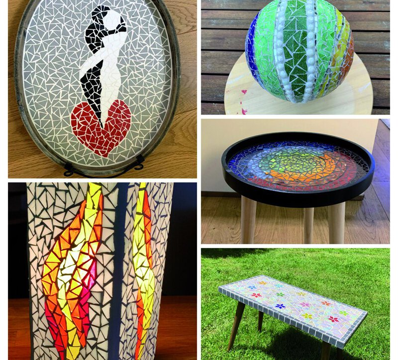 Mosaik-Kunst aus kleinen Steinen