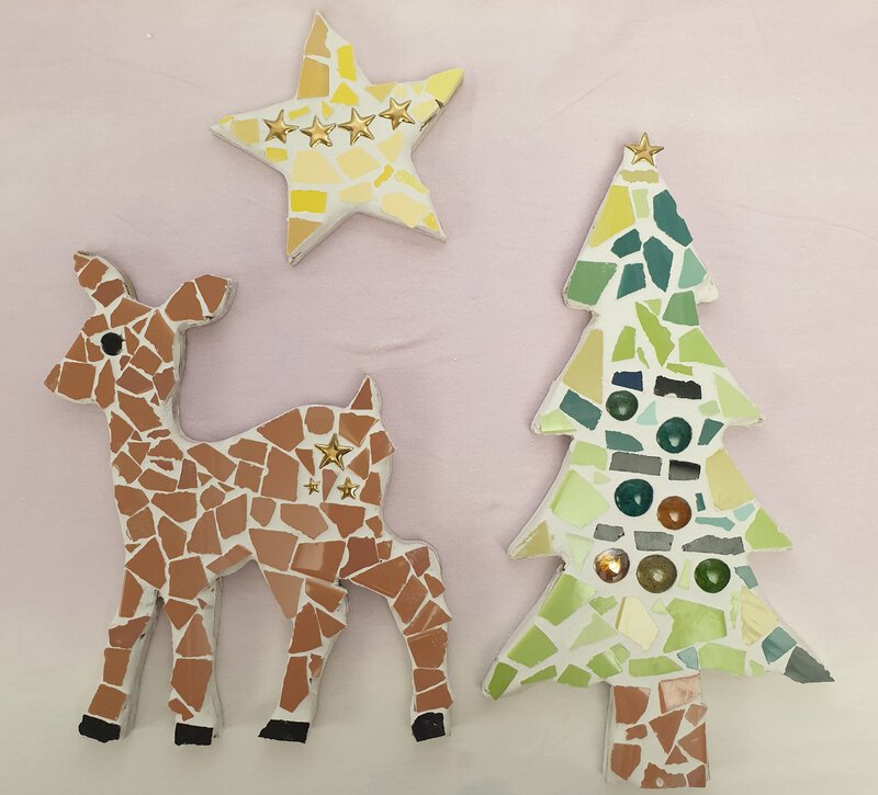 Weihnachtlich-winterliches Mosaik